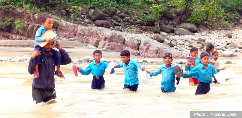 No bridge, no school: The daily battle of Kailali’s children during monsoon