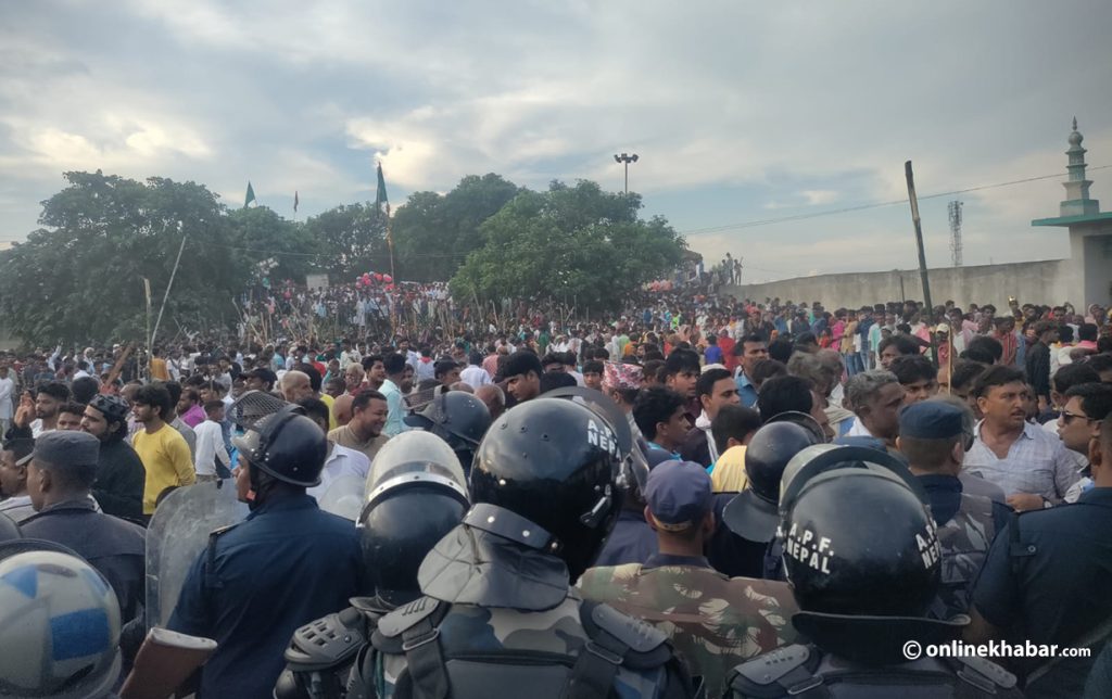 Clash in Rajpur, Rautahat during Muharram festival: 19 security personnel injured