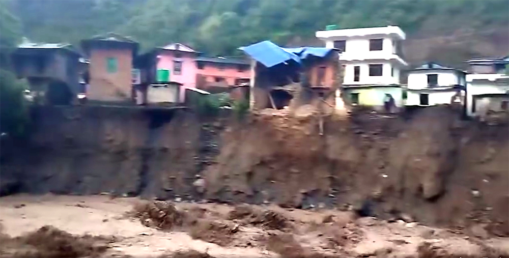 Floods and landslides devastate Rukum West: One dead, Three trapped
