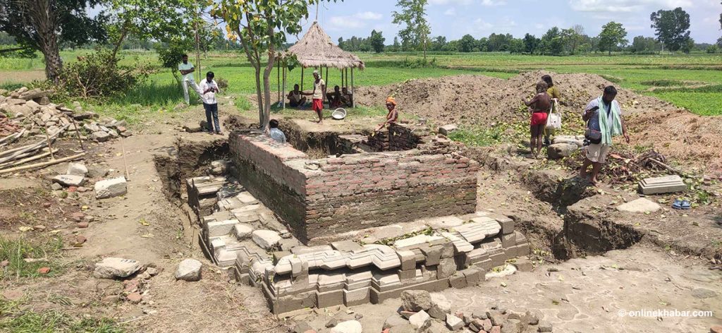 Ancient Lichchhavi-era remains discovered during excavation of Matheswarnath Temple in Dhanusha