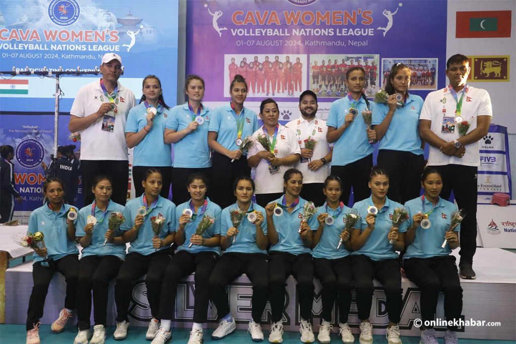 Govt to award Rs 300,000 to each member of Nepali women’s volleyball team