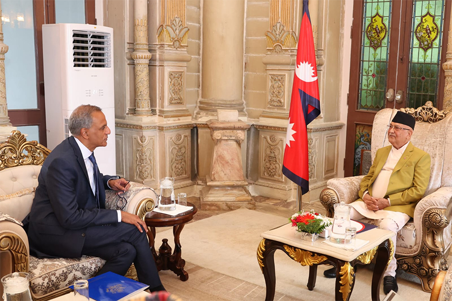 US Deputy Secretary of State Richard Verma meets Prime Minister KP Sharma Oli in Kathmandu