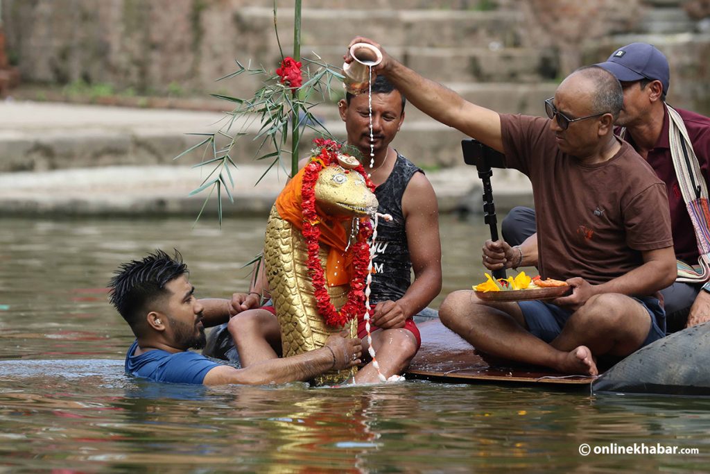 Naag Panchami: Traditional rituals at Naagdaha, Bhaktapur (Photos)