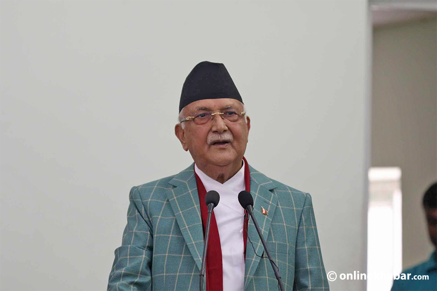 Meeting between PM Oli and the head of Interim government of Bangladesh