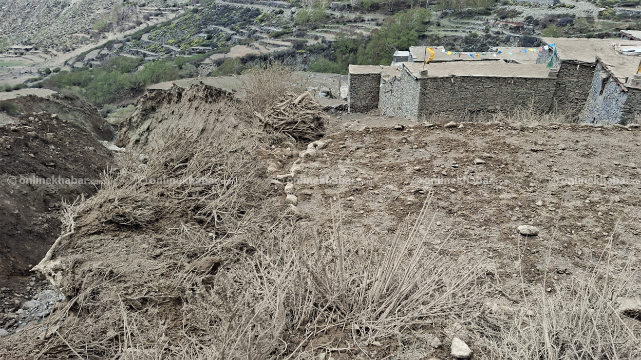 Inspection team fails to reach landslide site in Humla due to high altitude, returns from Limi
