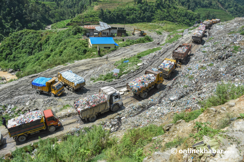 Locals block Kathmandu’s waste trucks en route to Banchare Danda