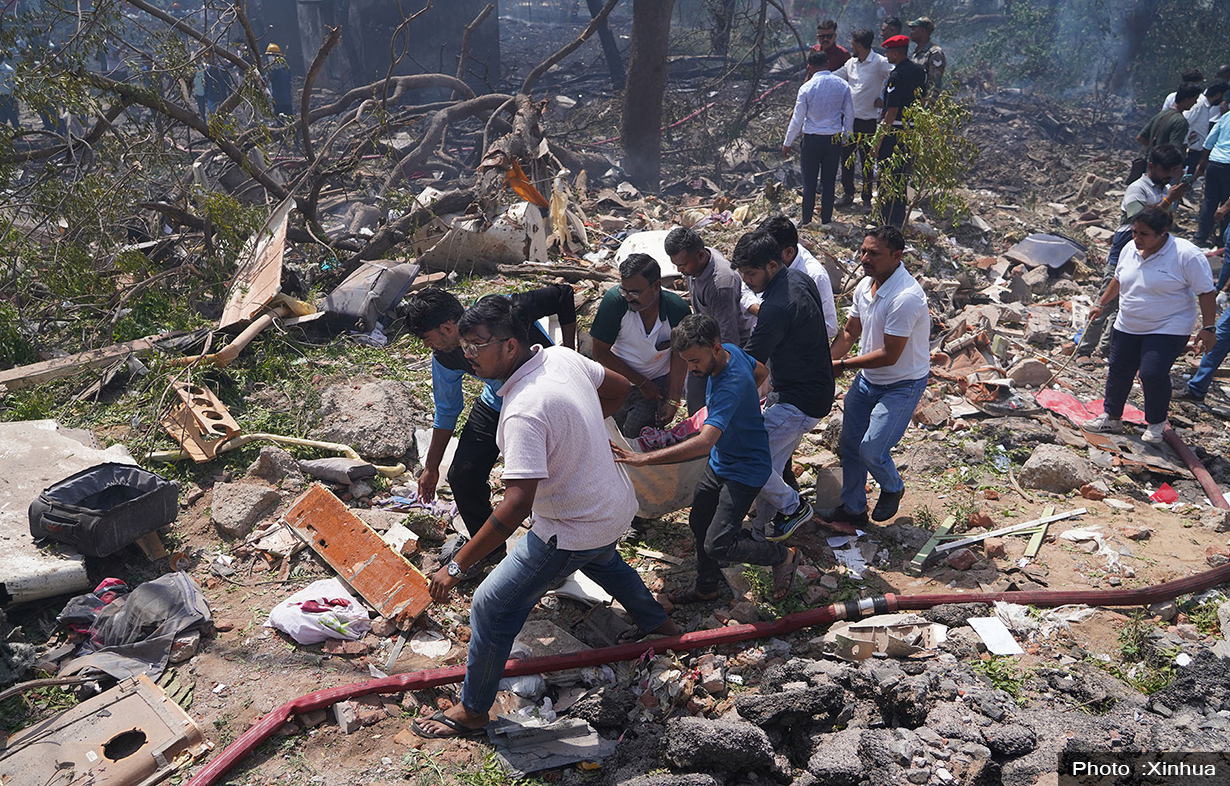 Indian security officials continue search operation on second day of Air India crash (Photos)