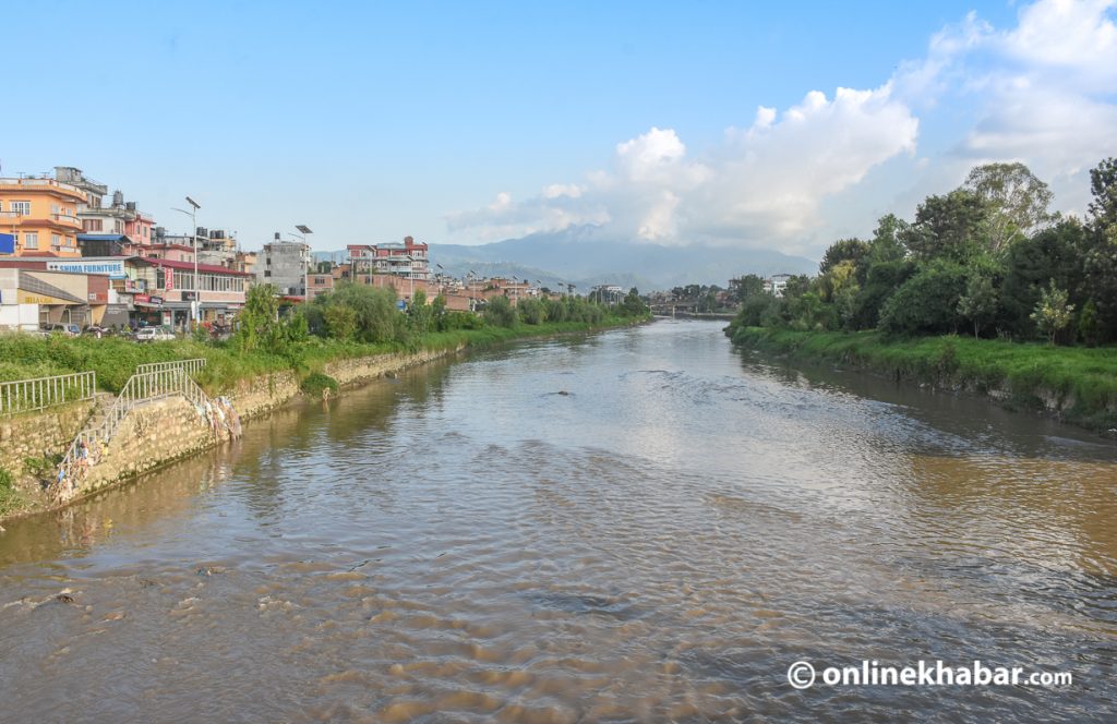 Why are bulldozers operating inside the Bagmati river?