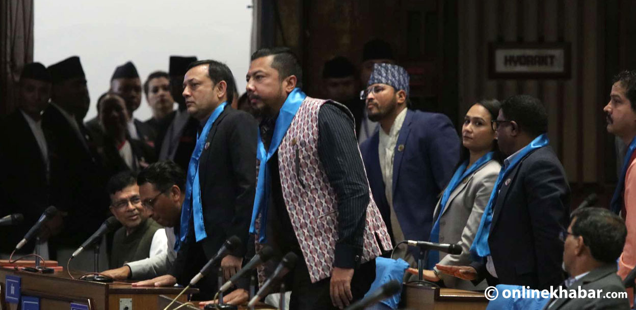 RSP MPs stage protest with blue ribbons over visit visa scandal