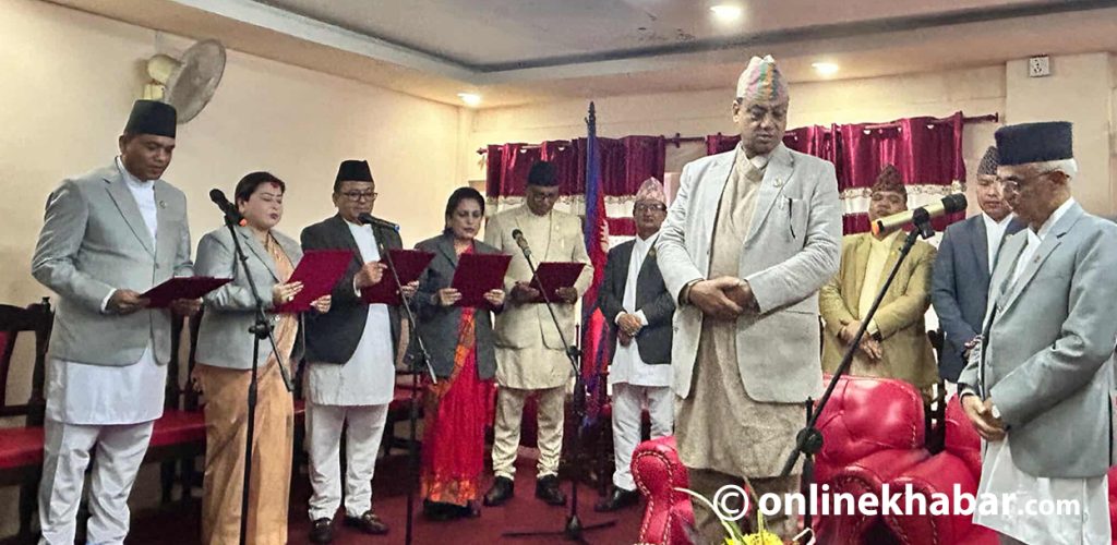 5 new ministers sworn in, completing Bagmati Province’s 14-member cabinet