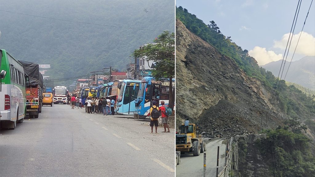 Landslide clearance begins on Narayangadh- Muglin Road