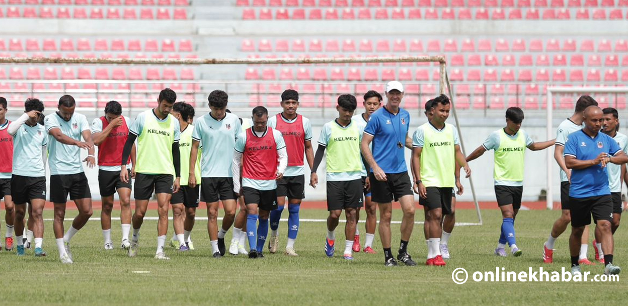Nepali footballers eager to take the field at Dasharath Stadium after two years