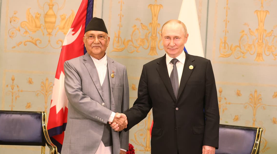 Talks of flights and futures mark PM Oli’s meeting with Putin