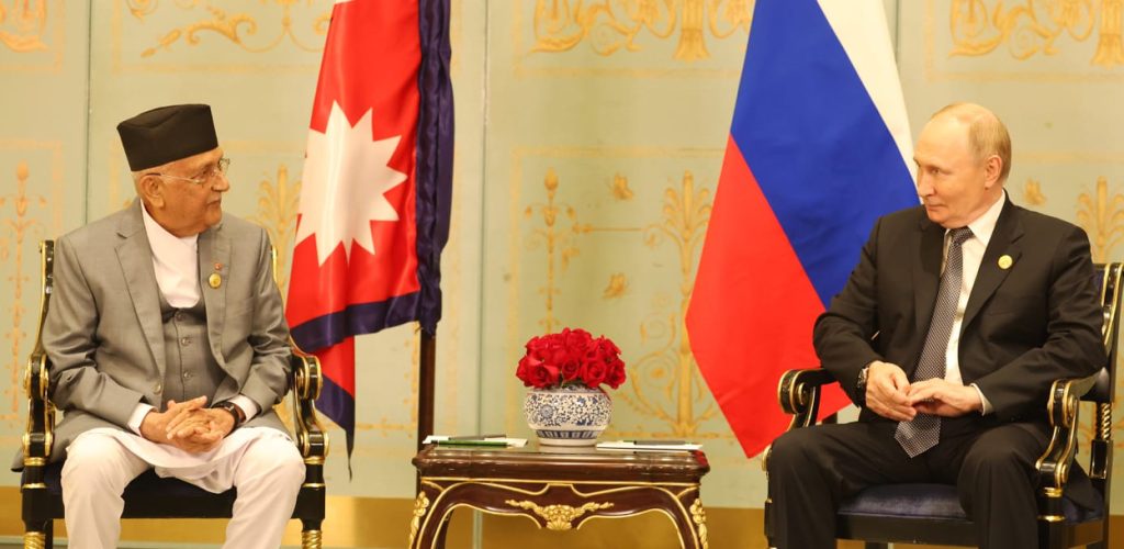 Talks of flights and futures mark PM Oli’s meeting with Putin