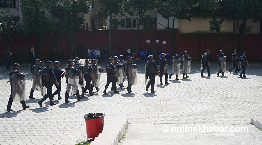 Nepali Congress leaders gather for central committee meeting amid tight security (Photos)