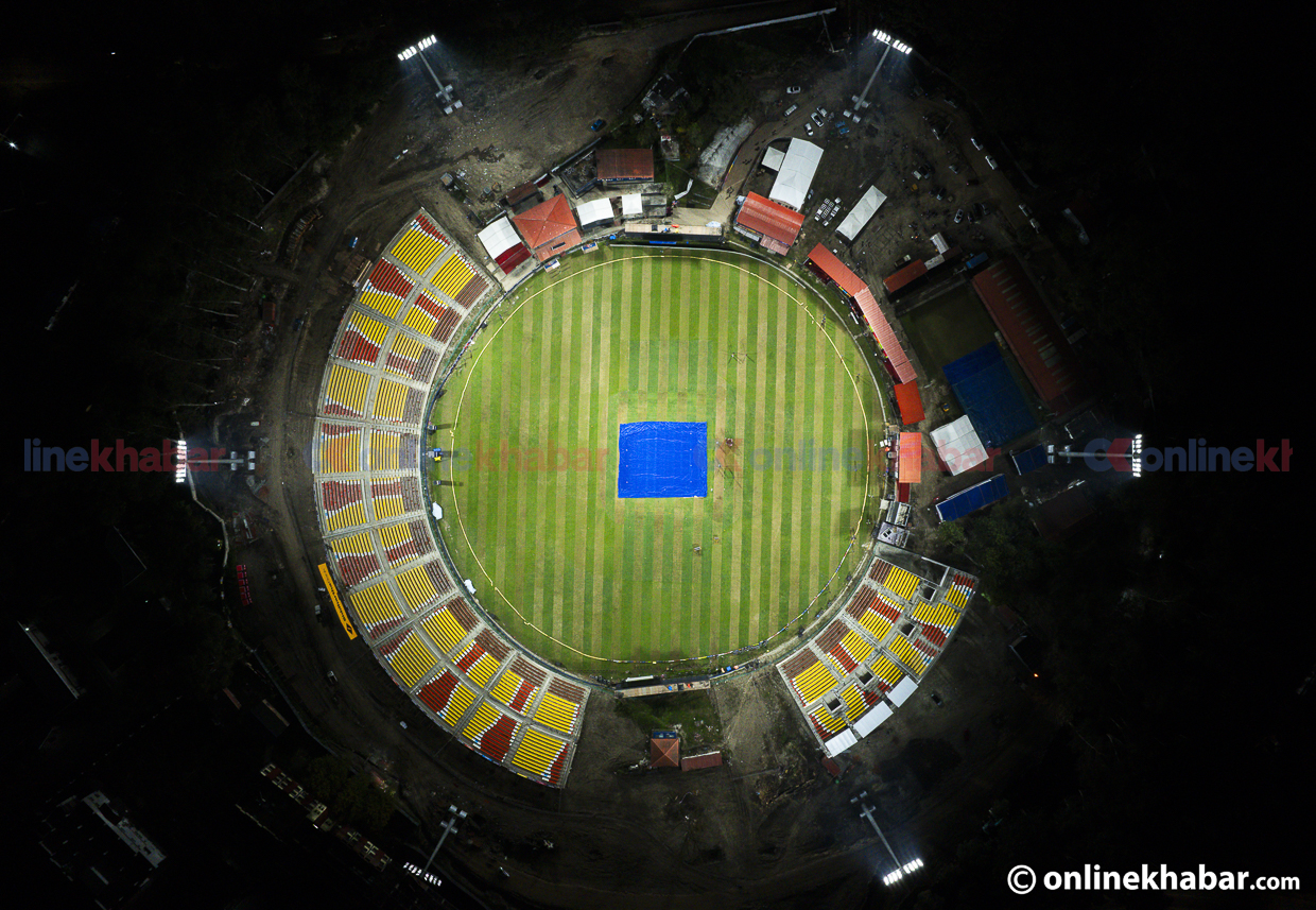 TU Cricket Ground lights up for first-ever full floodlight test