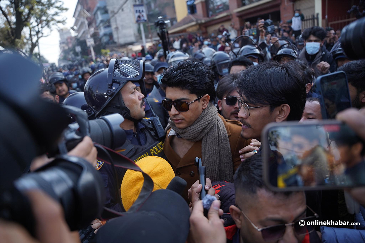 Youth demonstrators detained during Maitighar protest (Photos)