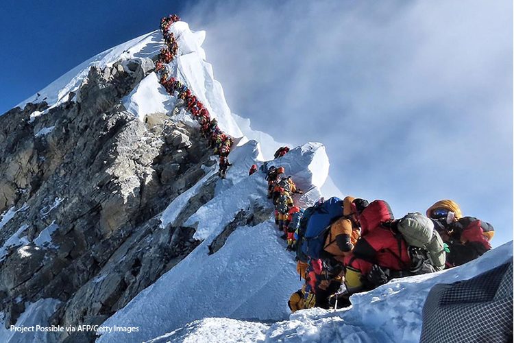A record-breaking day on Everest, 274 climbers reached the summit in a single day