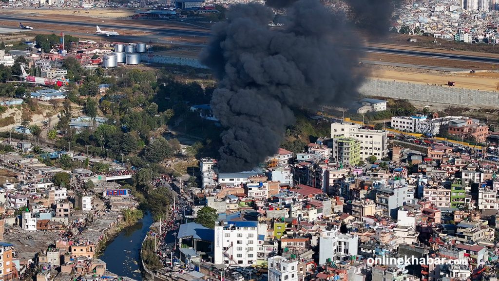 Fire breaks out at timber warehouse in Gairigaun