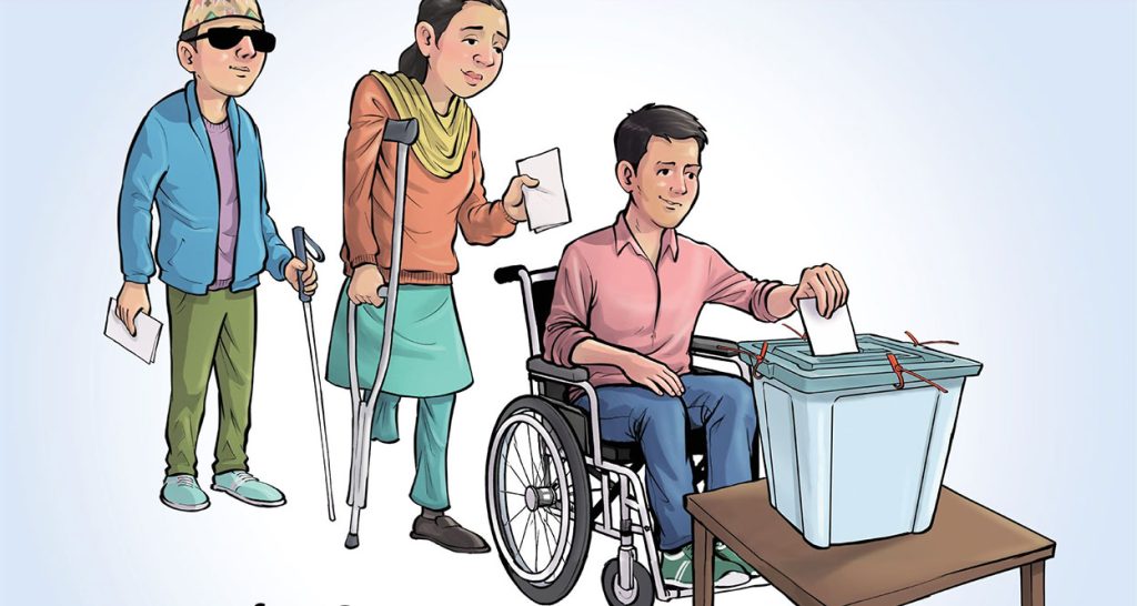 Special arrangements for visually impaired and physically disabled voters