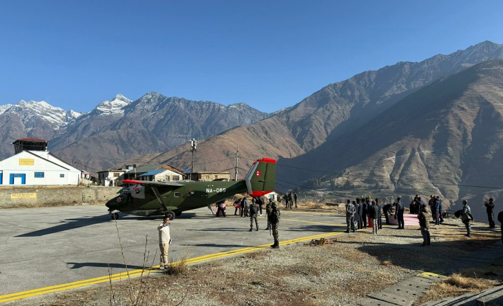 Election materials airlifted to Dolpa by Nepal Army’s Sky Truck