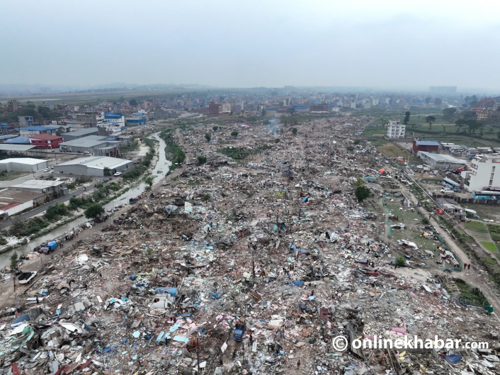 Drone footage captures Manohara squatter settlement after 941 structures razed