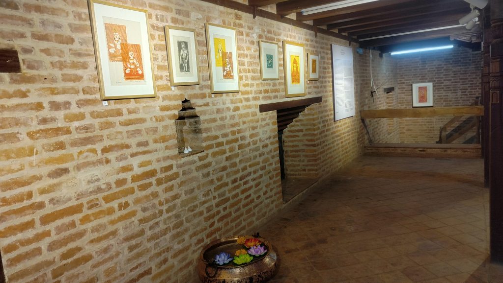 Exhibition by artist Samjhana Rajbhandari 'Impressions of Bhagwan Baha' at Thmel. 