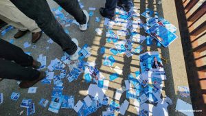 RSP candidates flood Chitwan with paper flyers as electronic voting machines stand ready (Photos)