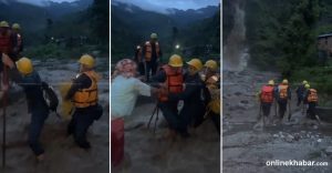 Flood inundates settlement in Bajura, 13 families rescued