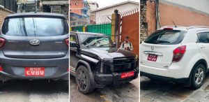 Suspicious vehicles parked outside Onlinekhabar, Himalaya TV, and Kantipur Offices