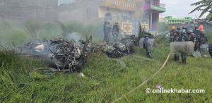 Clashes erupt in Sarlahi, over 20 motorcycles torched