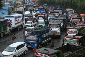 Rasuwa flood: Traffic police halt vehicles bound for four districts in Kathmandu