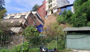 Two-and-a-half-storey house sinks in Kathmandu’s Bansbari