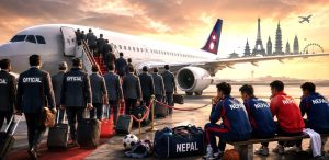 Why does Nepal send so many officials to international sporting events?
