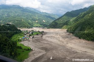 Which towns and settlements were worst affected by the Rasuwa flood?