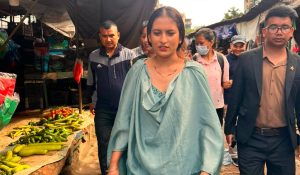Minister Sita Badi inspects Bhrikutimandap