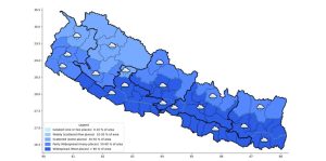 Heavy rain forecast for parts of Koshi, Bagmati and Gandaki provinces