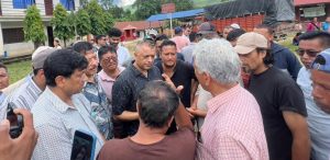 Gagan Thapa visits flood-hit Nuwakot, locals complain of delays in rescue efforts