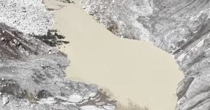 CGTN: Lake formed along Nepal-China border is about the size of 14 football fields