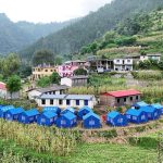 Maize fields cleared to build temporary shelters for 897 landslide-displaced people in Jajarkot