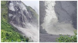 Landslide partially blocks Chaulani River in Darchula