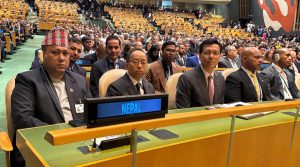 Foreign Minister Shishir Khanal attends UN General Assembly opening session