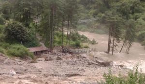 Flood sweeps away four houses, iron bridge in Gorkha