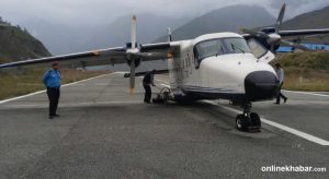 Sita Air plane loses wheel while landing at Jufal Airport; all 13 passengers safe
