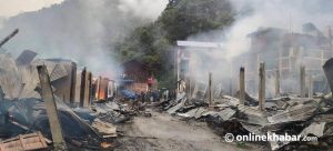 Fire damages 10 houses in Taplejung’s Dobhan Bazar
