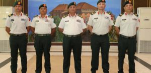 Promoted Nepal Army officers receive rank insignia