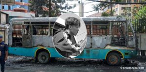 Police identify driver killed in Tripureshwor bus fire