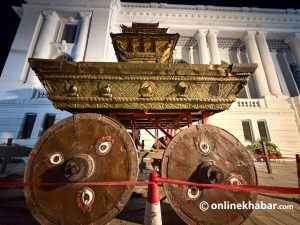 Preparations underway for Indra Jatra at Basantapur Durbar Square (Photos)