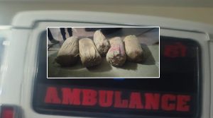 105 kg of marijuana recovered from ambulance that broke through police barricade