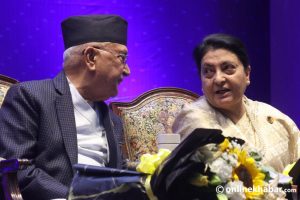 KP Oli holds lengthy meeting with Bidhya Bhandari amid UML leadership dispute